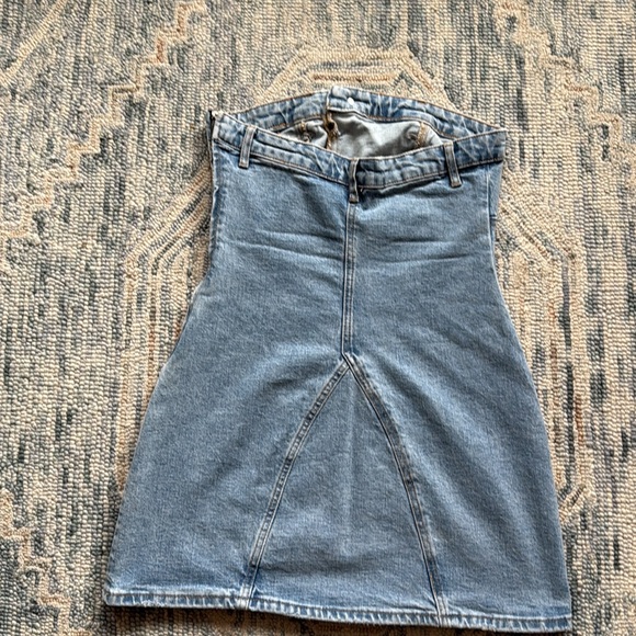 Zara Women’s Strapless Denim Dress Size Medium - Picture 5 of 11